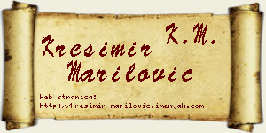 Krešimir Marilović vizit kartica